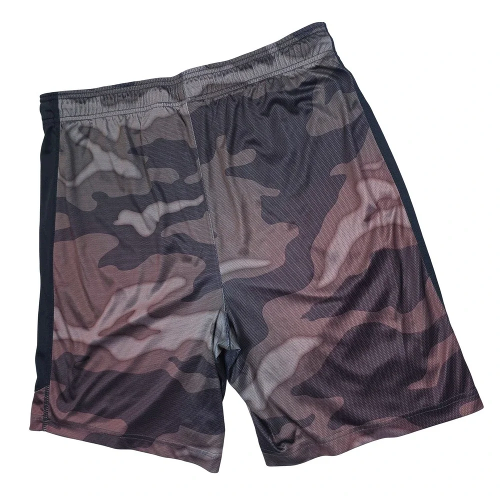 Reebok Boys Camo Mesh Athletic‎ Shorts Pockets Brown Black Grey Size Large L/G
